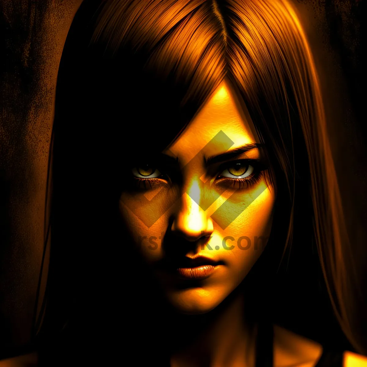 Picture of Sensual Brunette Model with Attractive Look