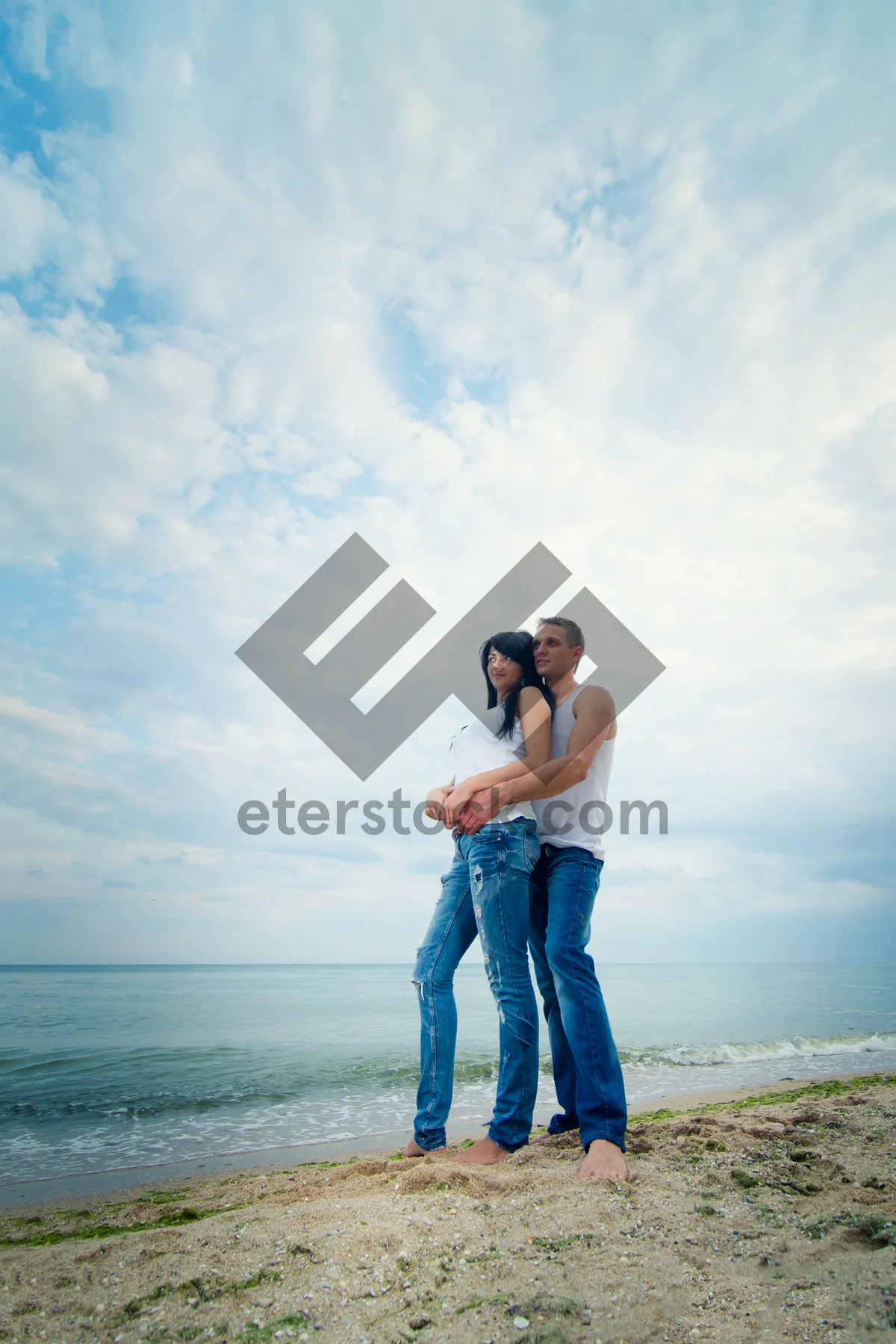 Picture of happy golfer enjoying summer day at the beach