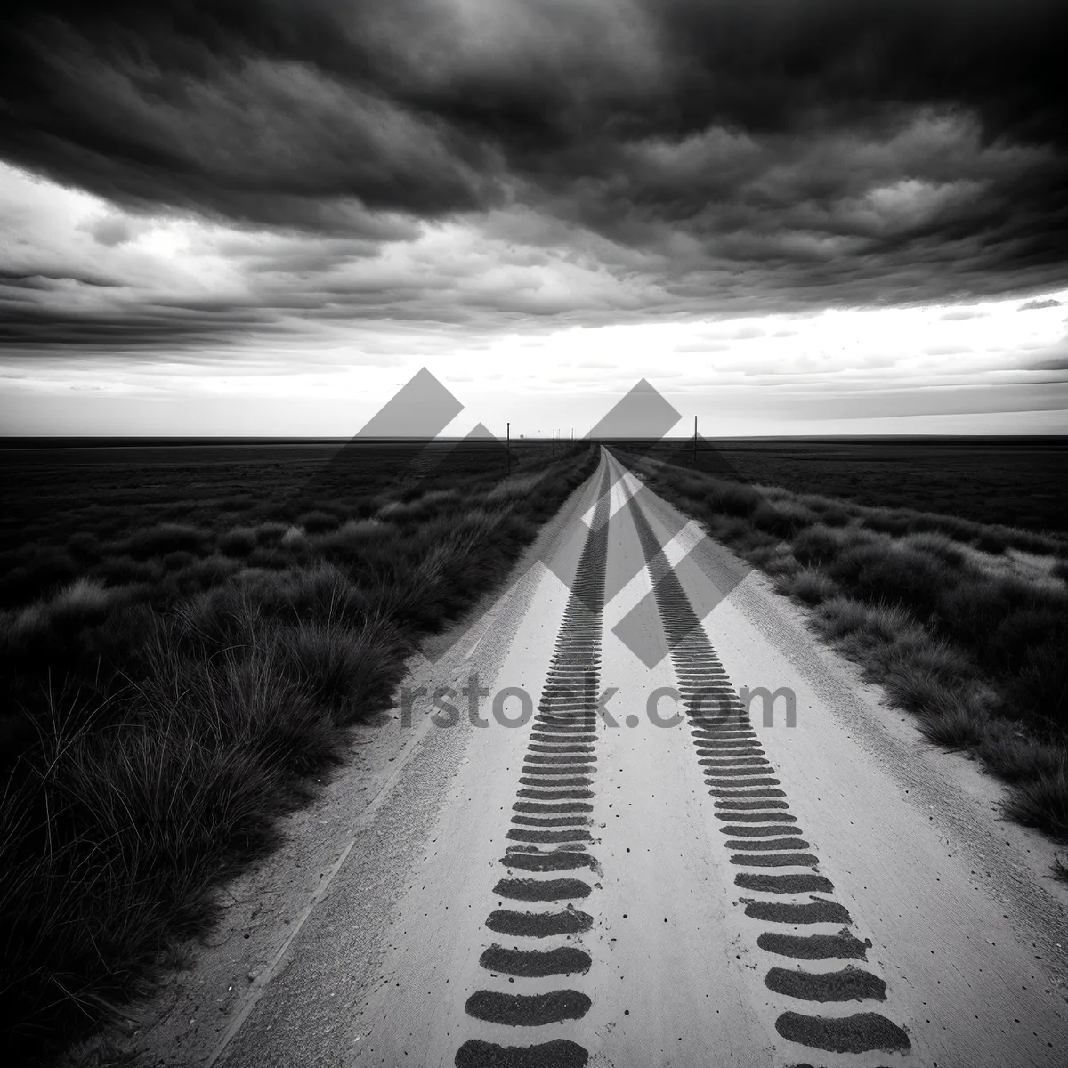 Picture of Scenic Highway Over Suspension Bridge: Clouds & Sky