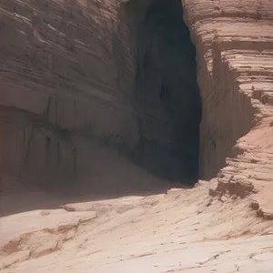 Ancient Cliff Dwelling in Desert Canyon