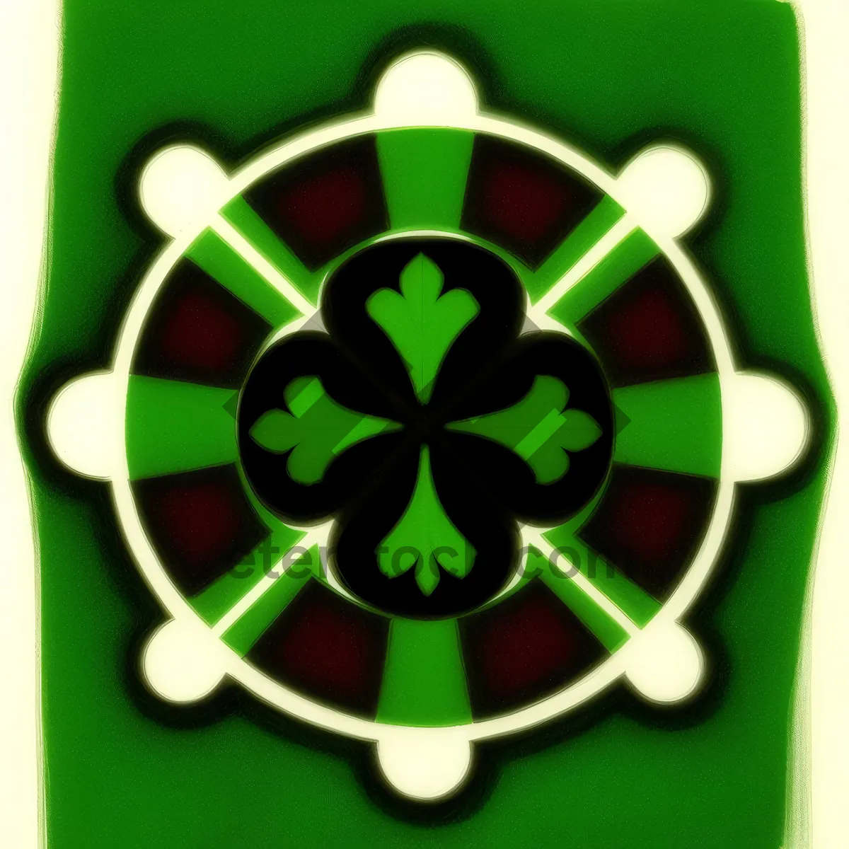 Picture of Lucky symbol: Artistic clover design icon