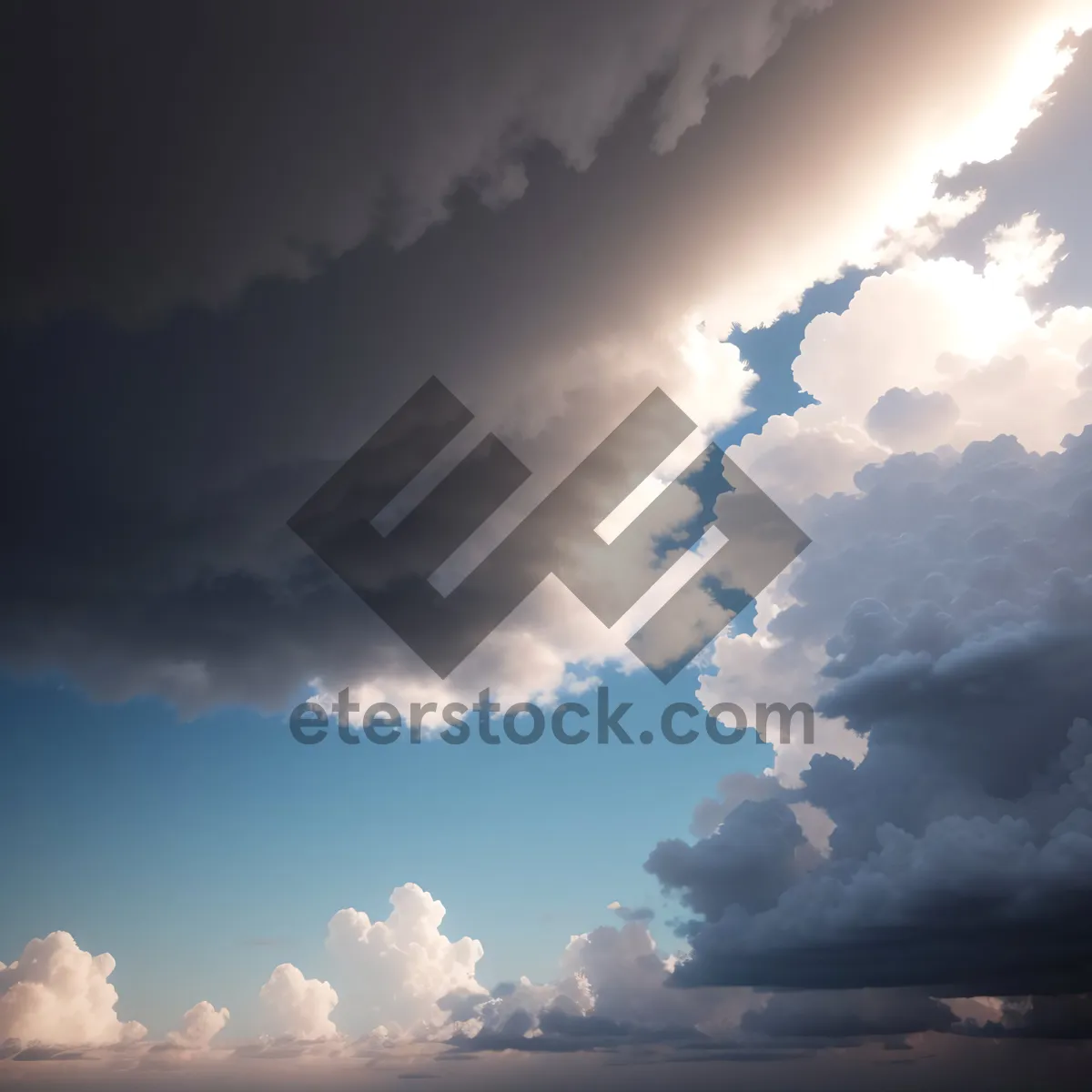 Picture of Radiant Sky with Fluffy Cumulus Clouds