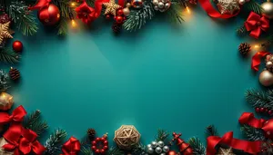 Winter Wonderland Holiday Greeting Card with Snowflakes and Trees