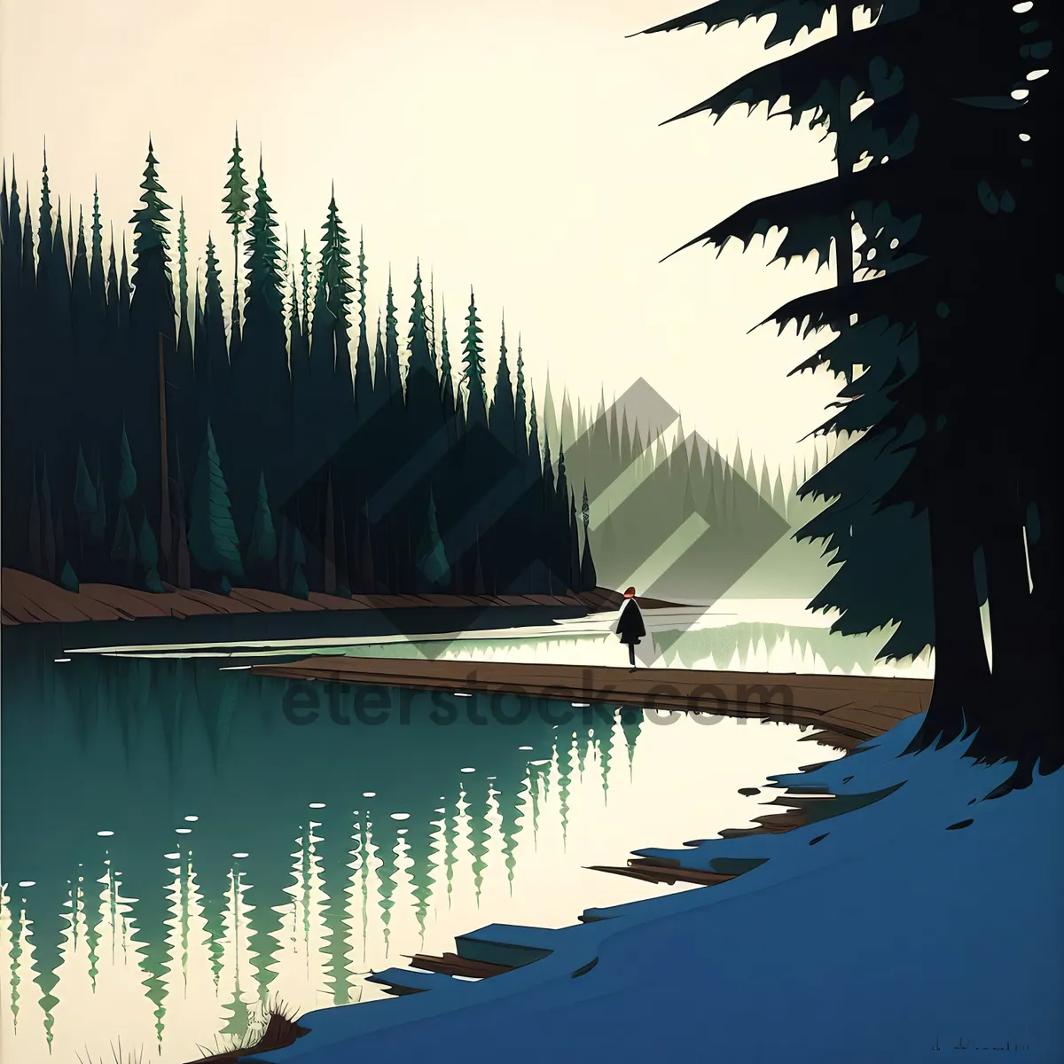 Picture of Tranquil Lake Sunset Reflections