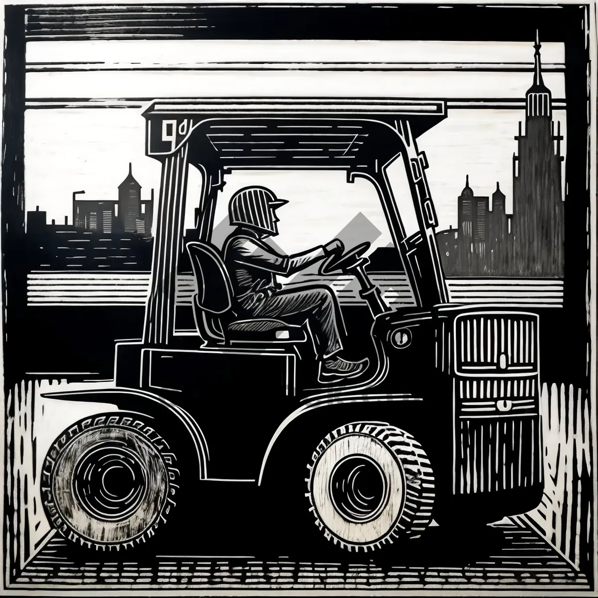 Picture of Versatile transportation machine: Forklift truck