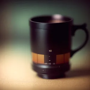 Hot Coffee Mug on Table, Morning Aroma