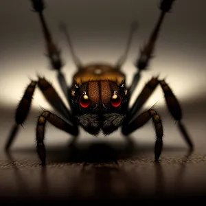 Close-up of Creepy Black Widow Spider