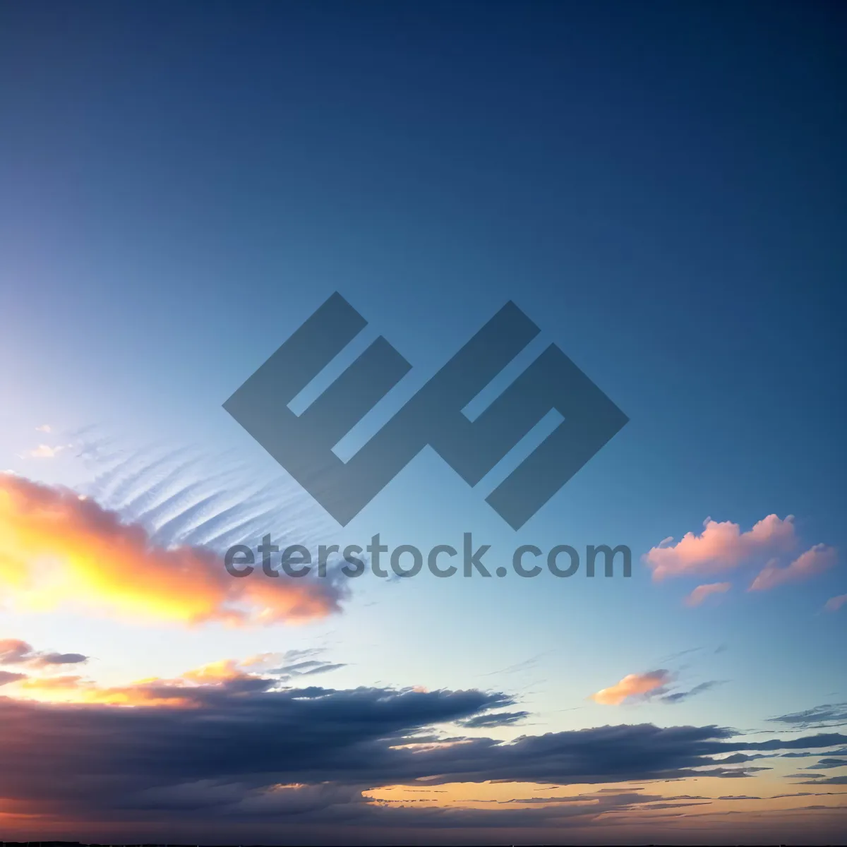 Picture of Colorful Sunset Sky with Bright Sunlight