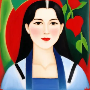 Smiling Fashionable Housewife: Attractive Portrait of a Happy Lady