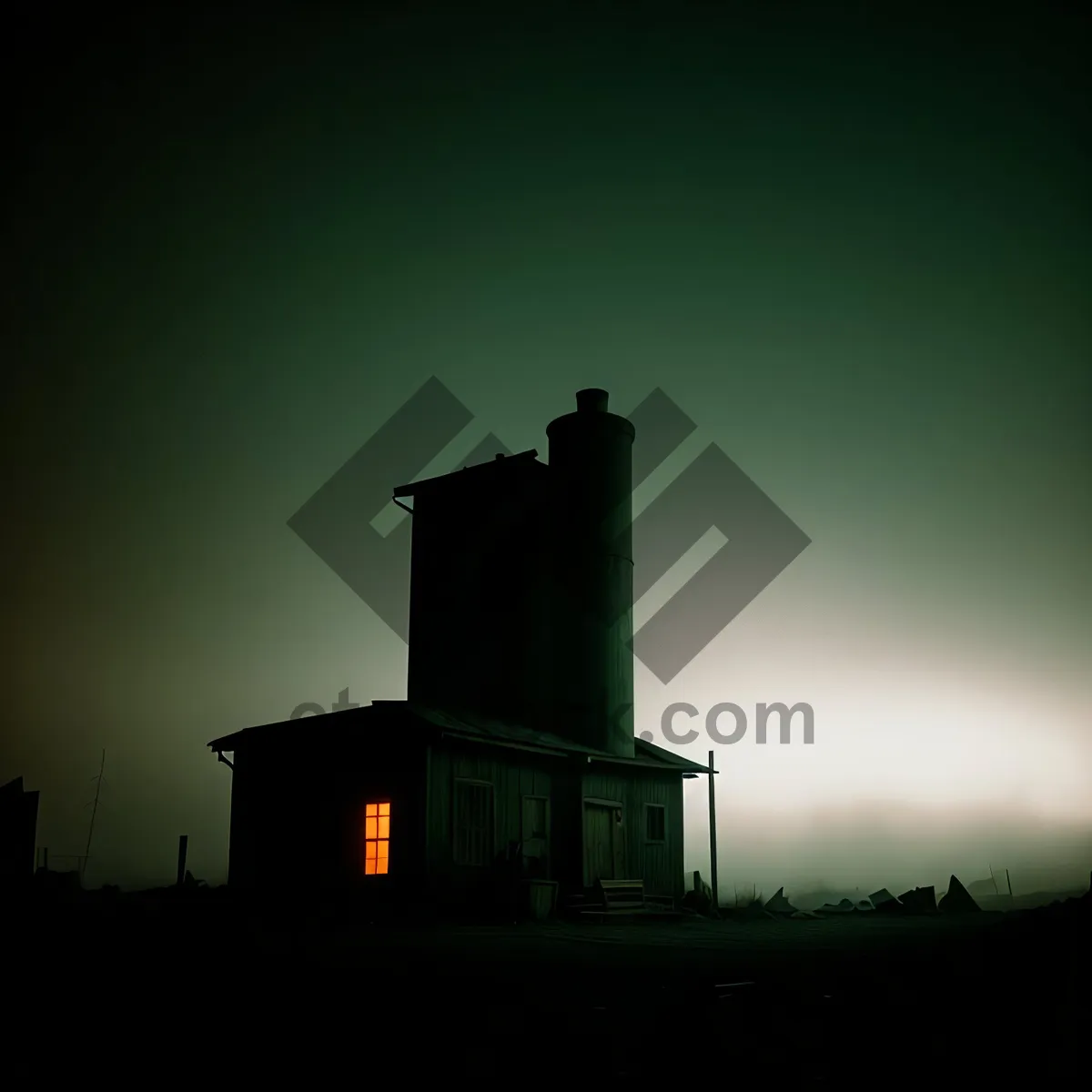 Picture of Coastal Beacon Tower with Majestic Skyline