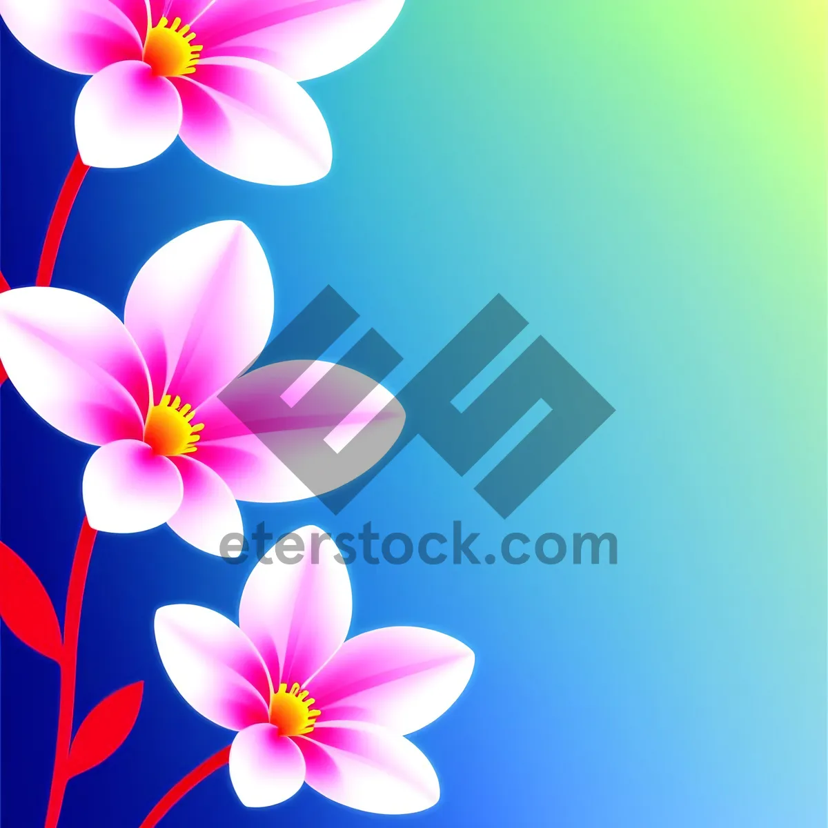 Picture of Floral Island Delights: Pink Flower Gift Card Design