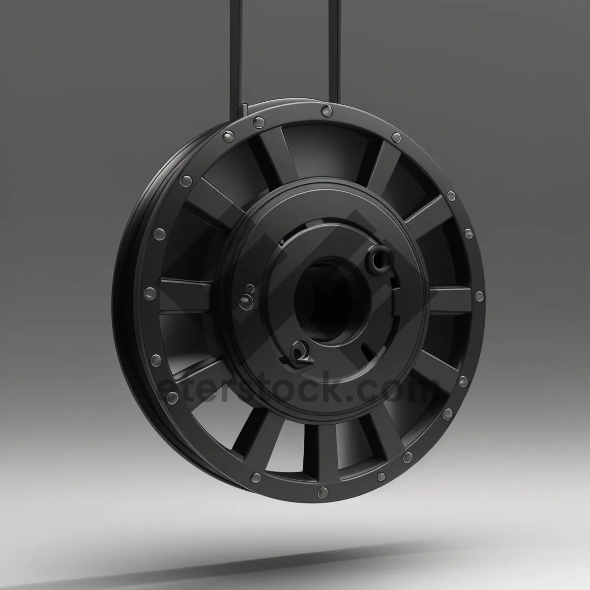 Picture of Mechanical Device: Black Metal Wheel Icon