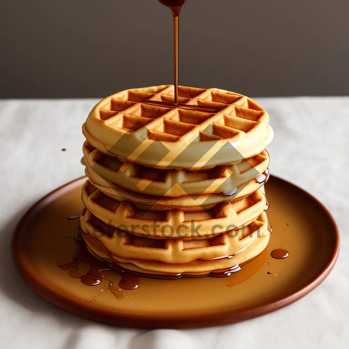 Picture of Decadent chocolate sauce drizzled over indulgent dessert