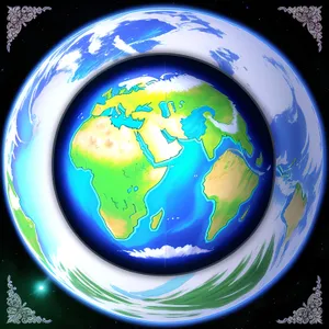 Global Glass Dish - Earth Icon