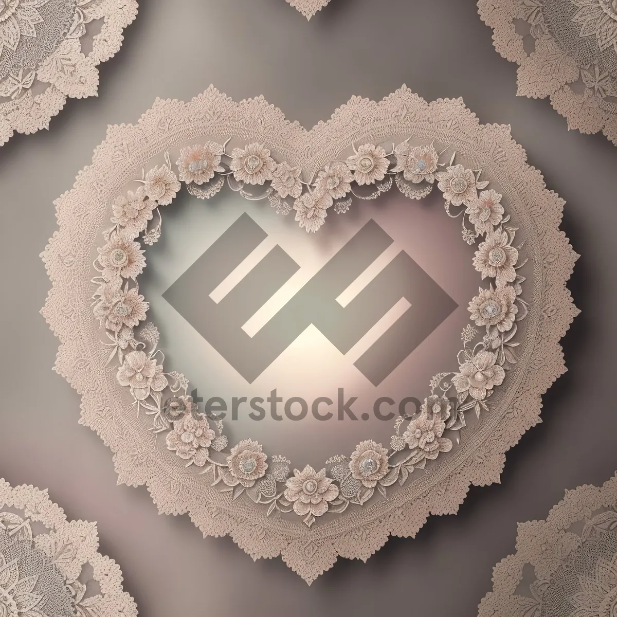 Picture of Ornate Floral Vintage Lace Border Design