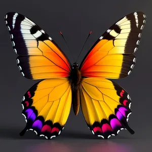 Colorful Butterfly Wing Design in Summer Flight