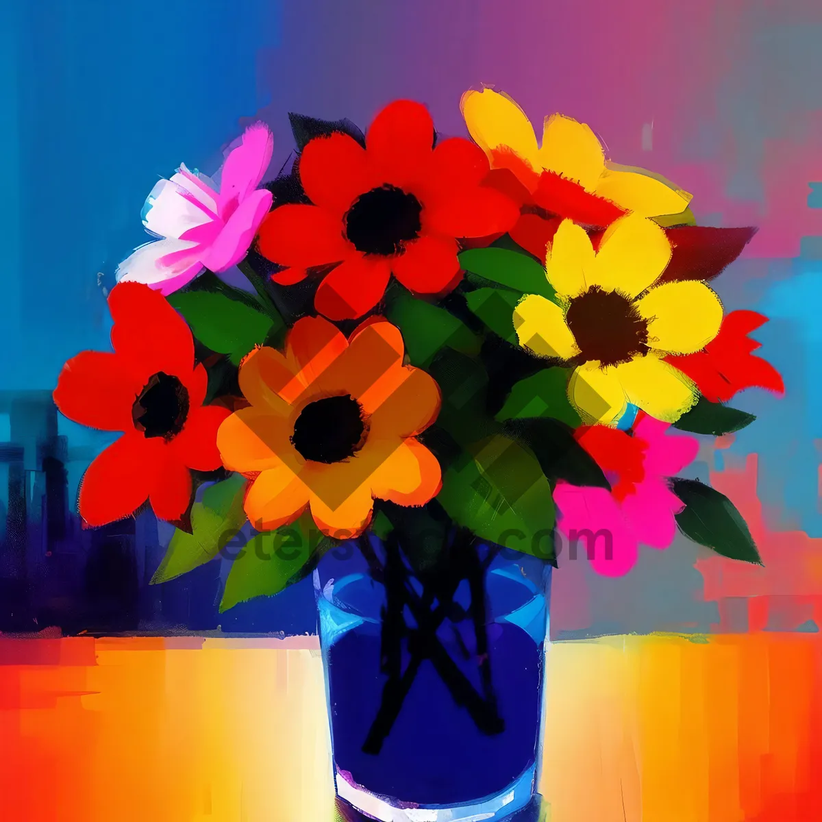 Picture of Colorful Floral Pinwheel Bouquet: A Vibrant Summer Gift