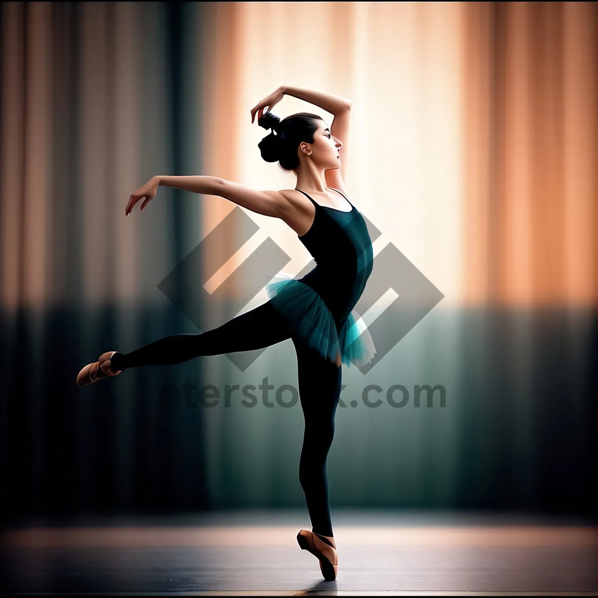 Picture of Elegant ballet dancer showcasing graceful moves.