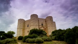 Medieval Castle Tower Against Blue Sky