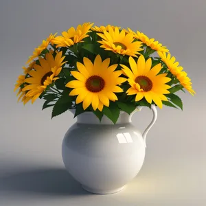 Vibrant Sunflower Blossom Against Bright Summer Sky
