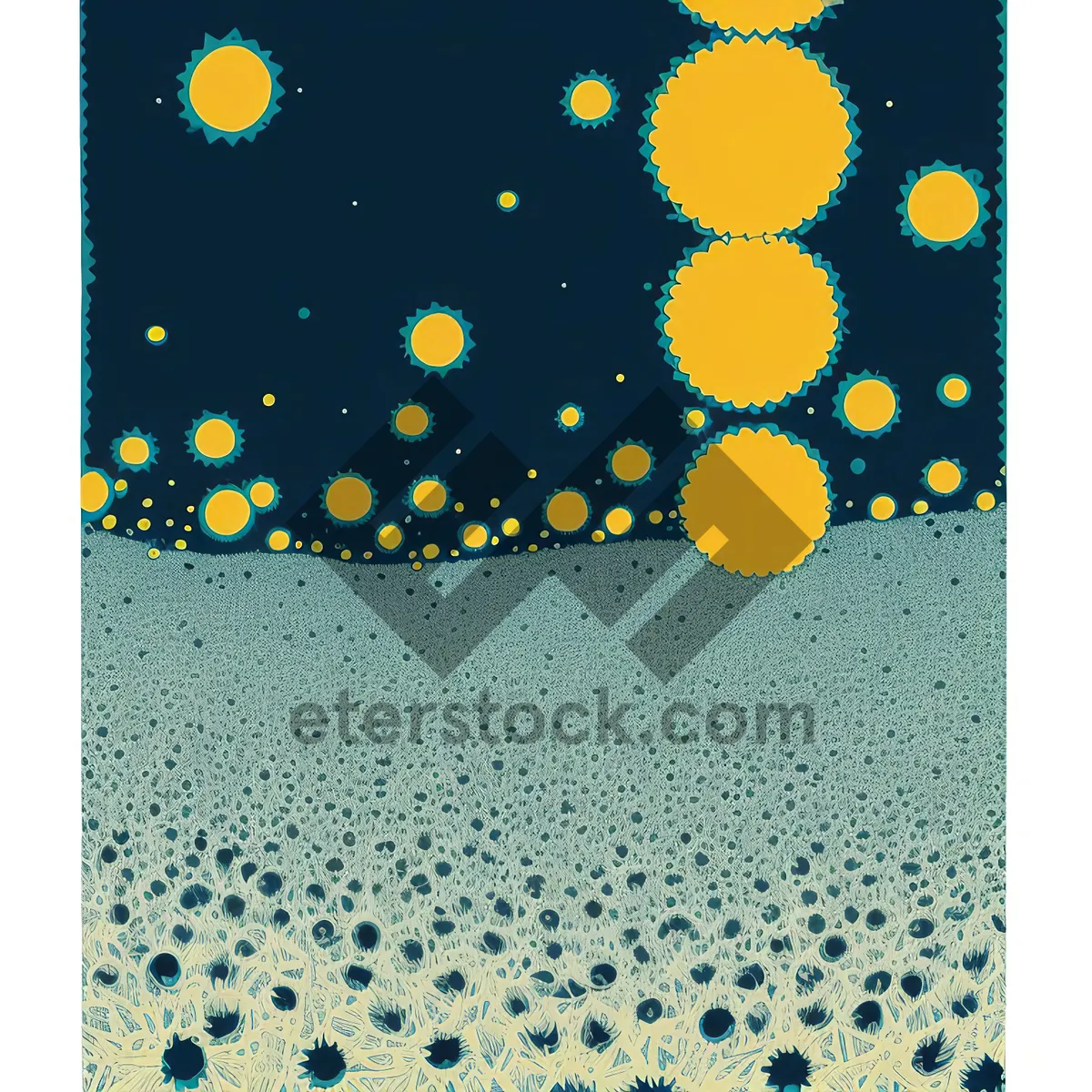 Picture of Halftone Circle Splash Design: Vivid Water Bubble Pattern