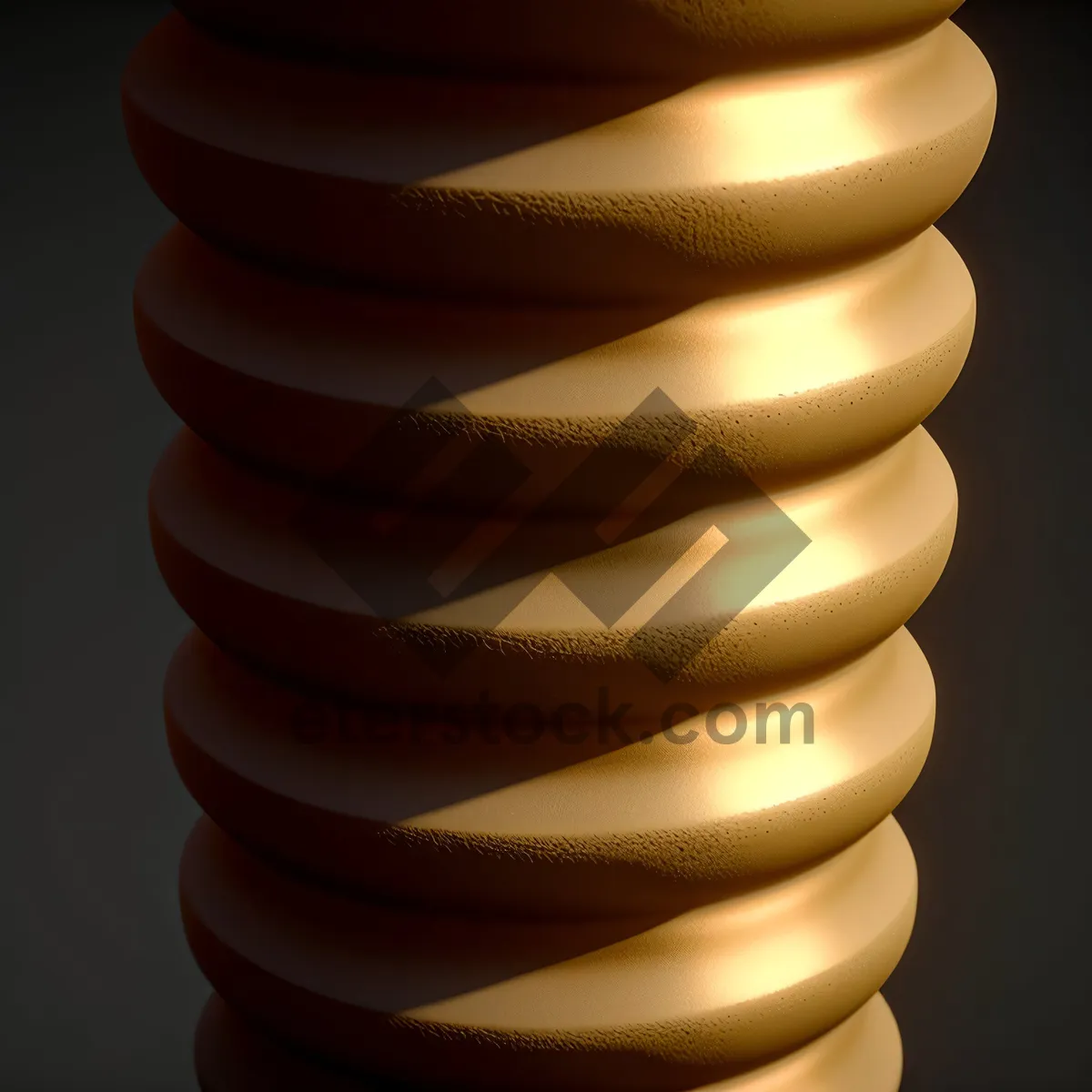 Picture of Energetic Light Sculpture - Stacked Stone Coil