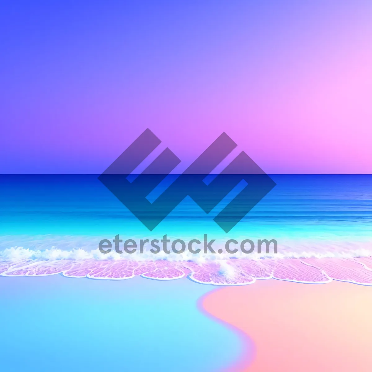 Picture of Serene Sea Waves in Vibrant Colors