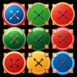 Shiny Globe Icons Set for Web Buttons