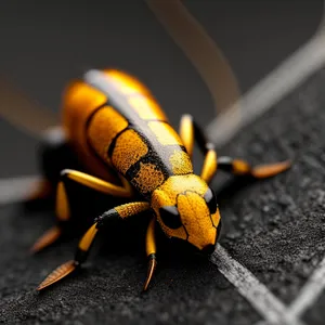 Intriguing Long-Horned Beetle: Up-Close Arthropod in Wildlife