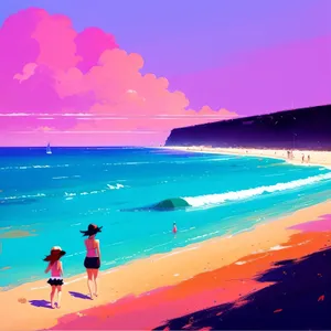 Beach Paradise: Tranquil Waves and Sunny Coastline