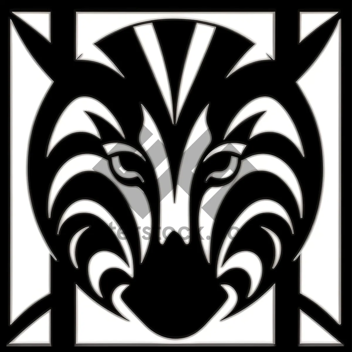 Picture of Tracery Black Animal Art Design Graphic