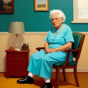 Happy elderly couple in hospital room