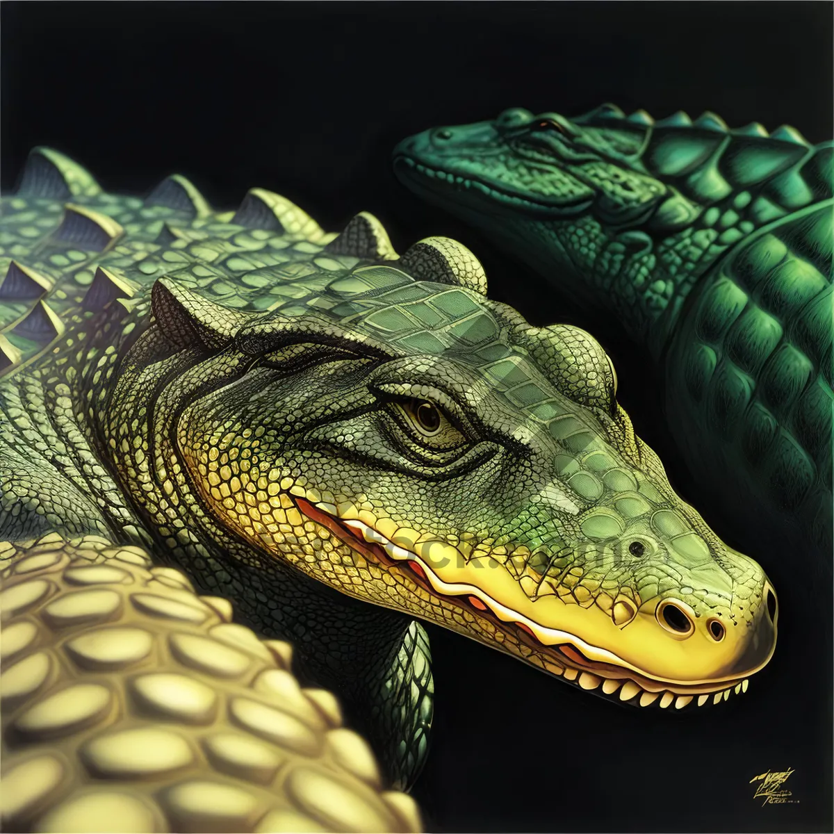 Picture of Tropical Wild Eye: Common Iguana Reptile Scale Dragon