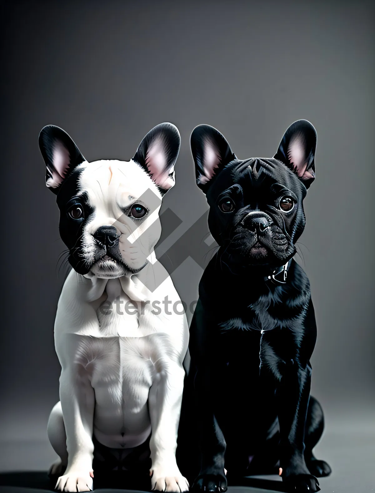 Picture of Bulldog Puppy with Wrinkled Cuteness - Purebred Canine Portrait