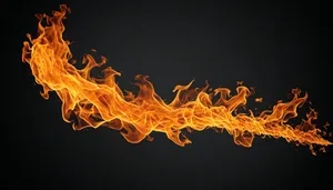 Abstract Flame Curve Graphic Design Element