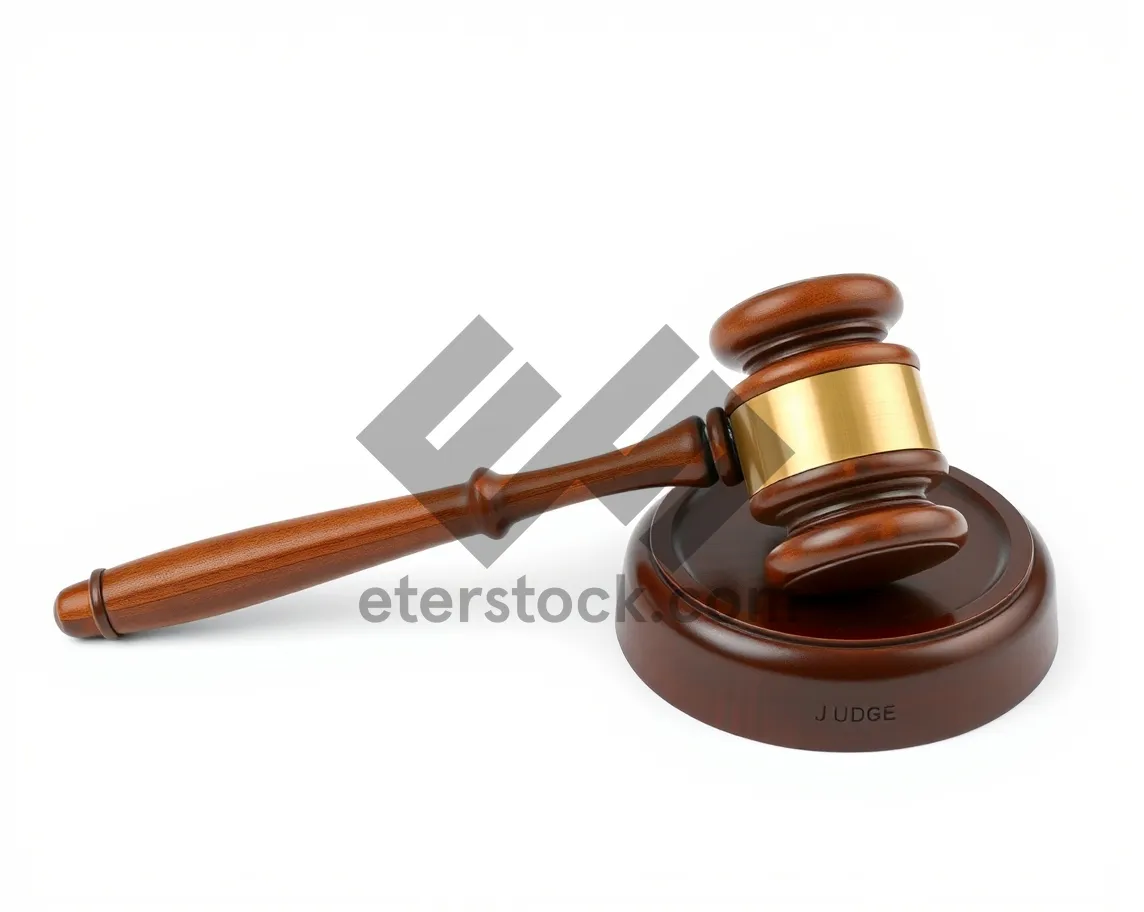 Picture of Wooden gavel for legal proceedings in court.