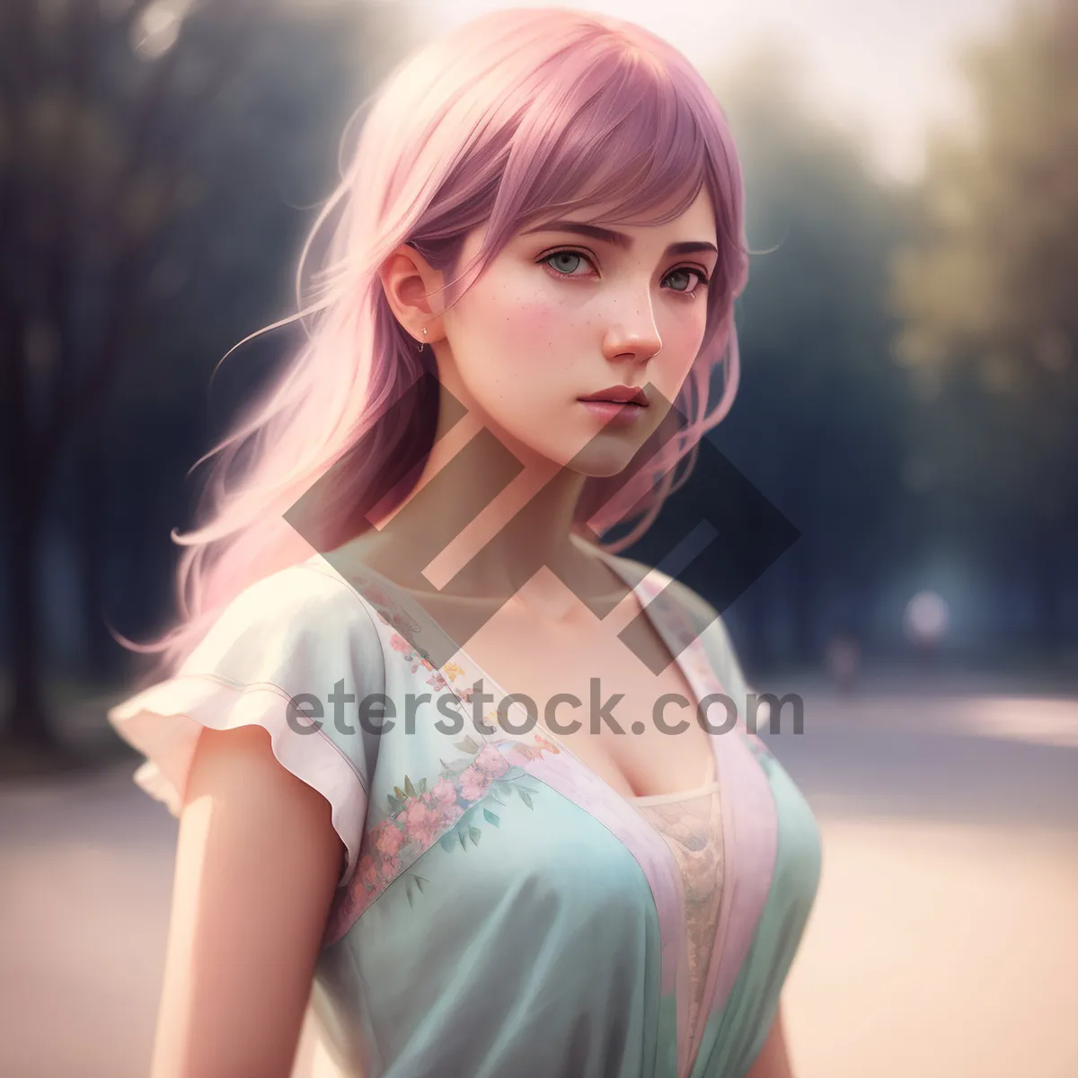 Picture of Sensational Blond Beauty, Radiant and Fashionable