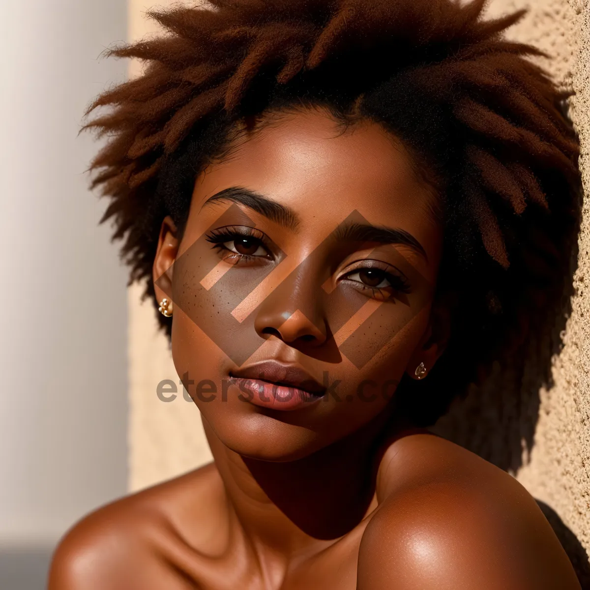 Picture of Stunning Afro Model with Sensual Elegance