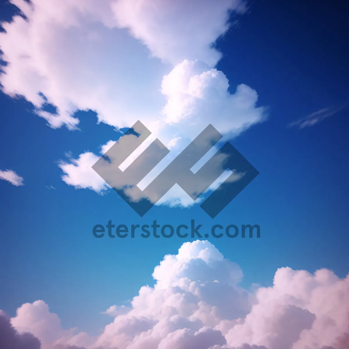 Picture of Aetherial Sky: Scenic Cloudscape with Bright Sun