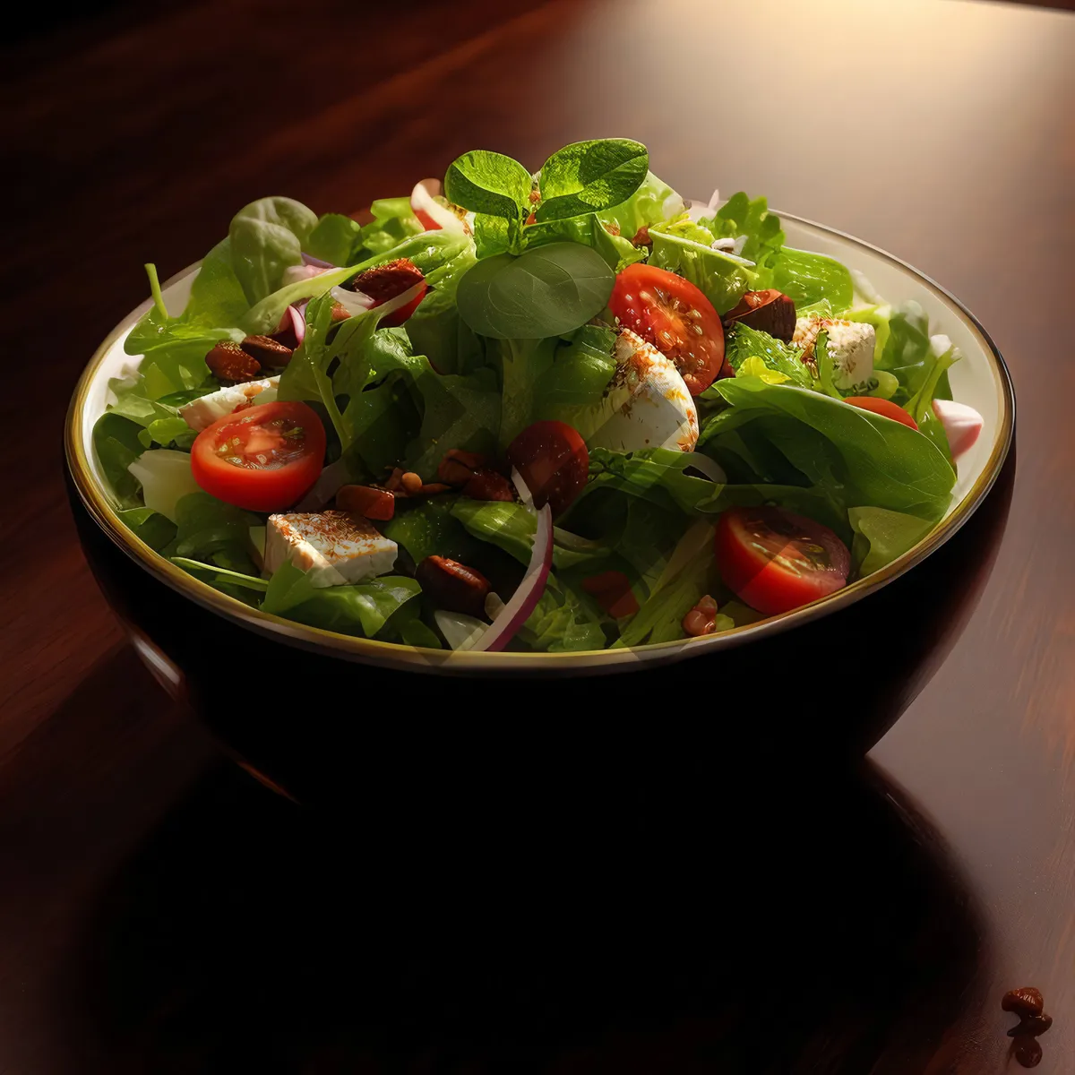 Picture of Fresh and Healthy Vegetable Salad Bowl