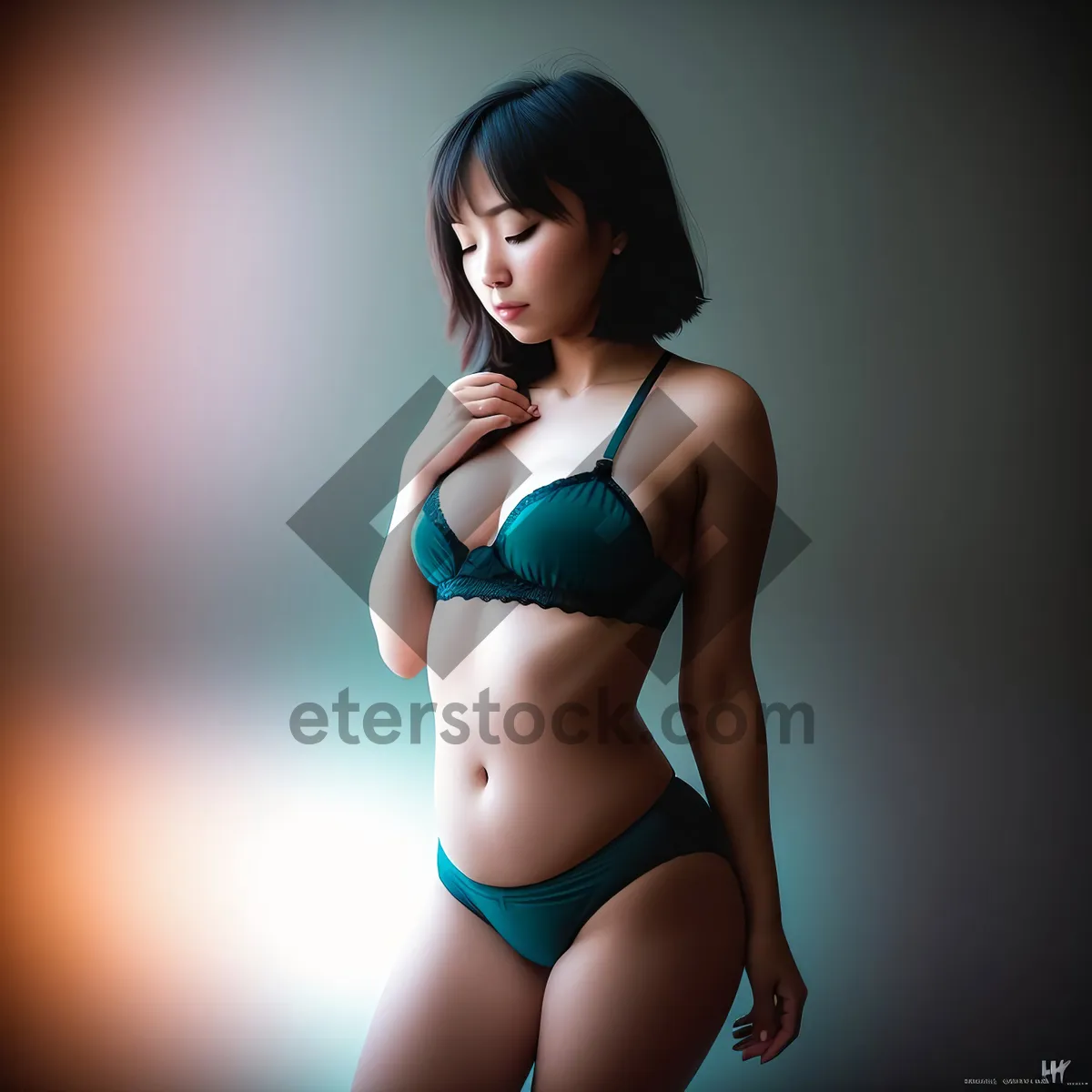 Picture of Seductive Bikini Model Poses with Sensual Elegance