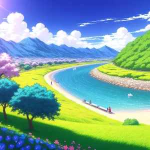 Summer Sky Over Serene Rural Landscape