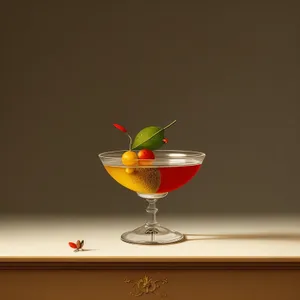 Refreshing Martini with Lime Garnish at Cocktail Bar