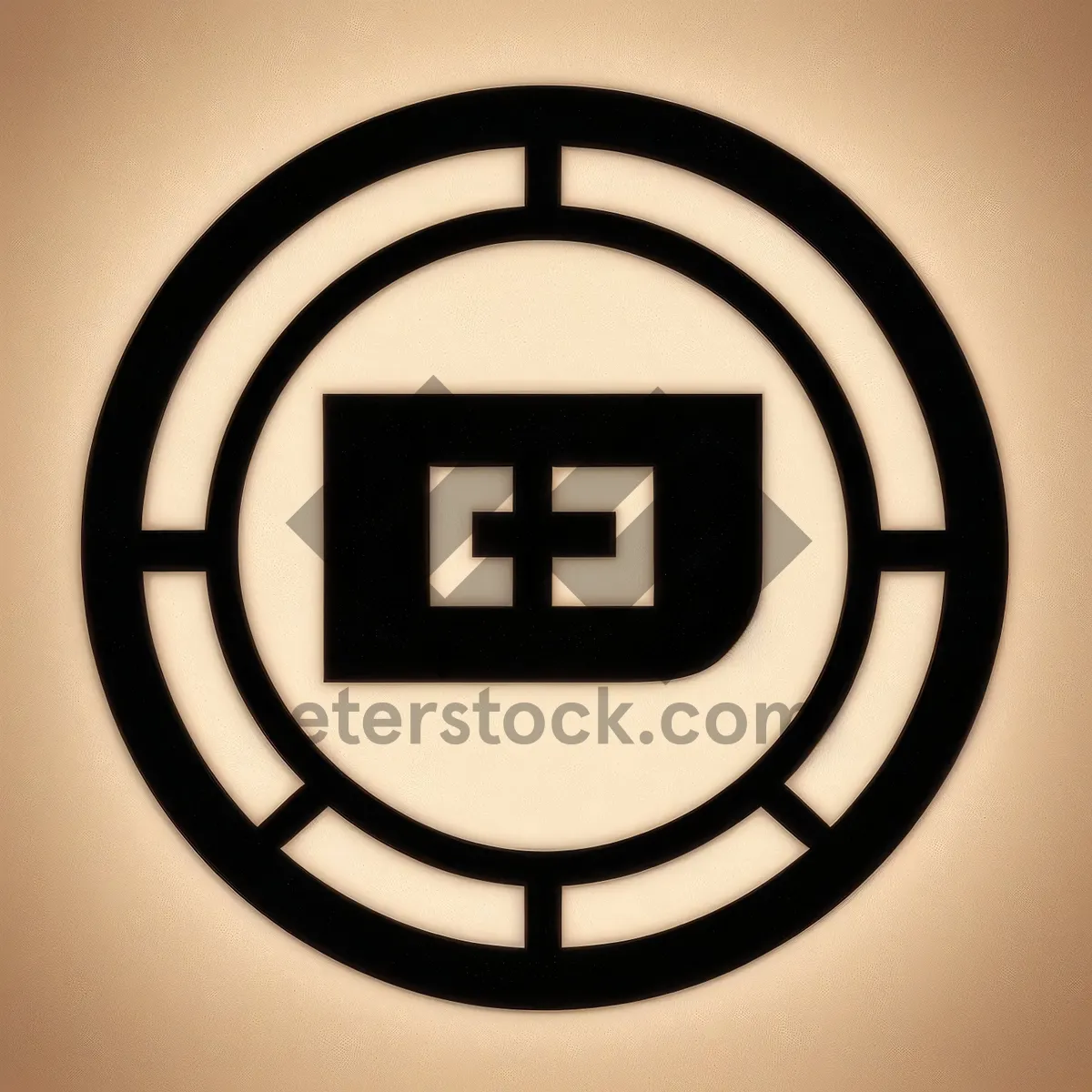 Picture of Modern glossy black round button icon
