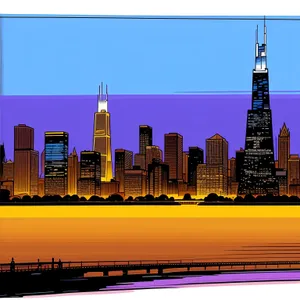 Twilight Metropolis Skyline