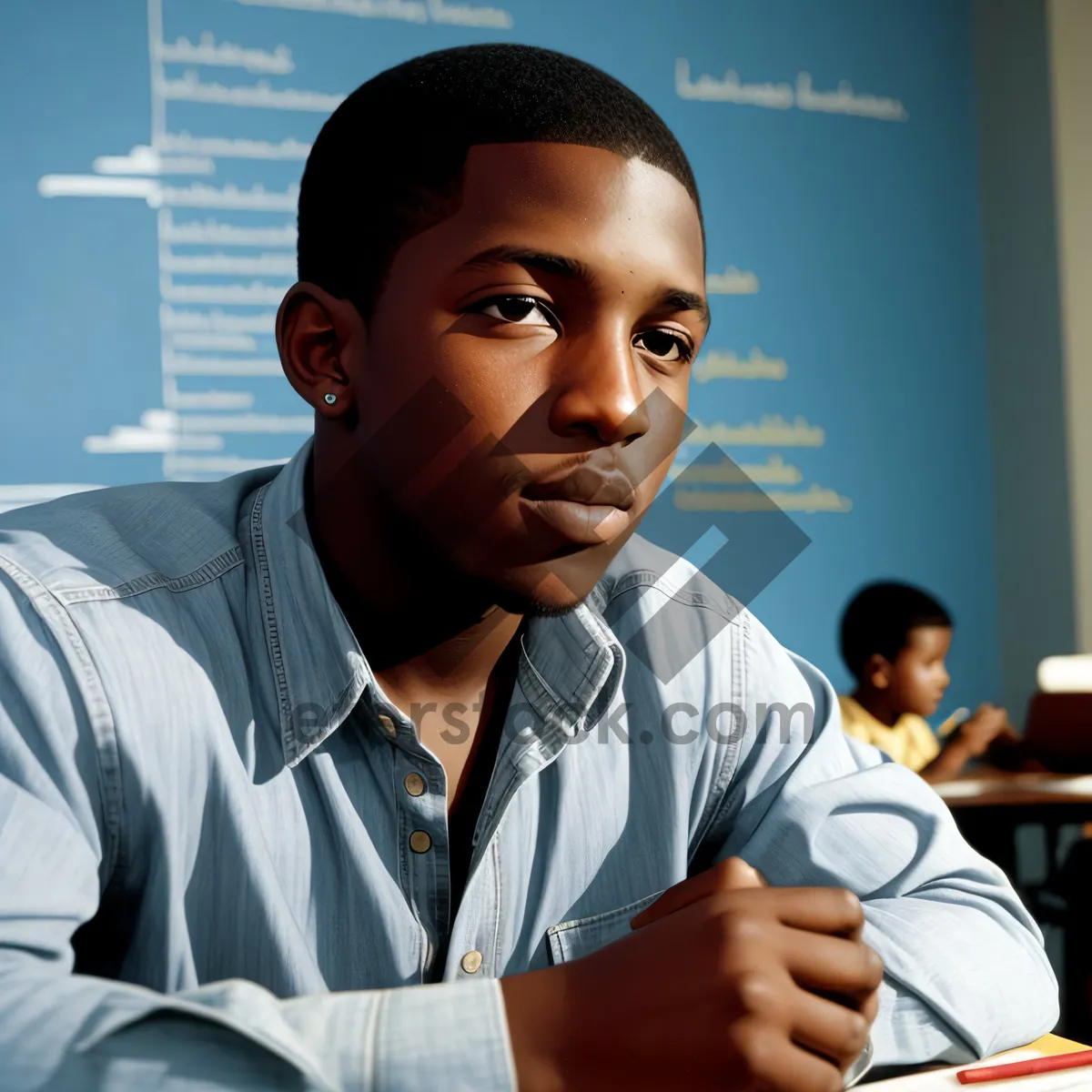 Picture of Smiling Male Doctor in Corporate Office with Stethoscope