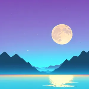 Starry Winter Night: Moonlit Skies and Snowy Splendor
