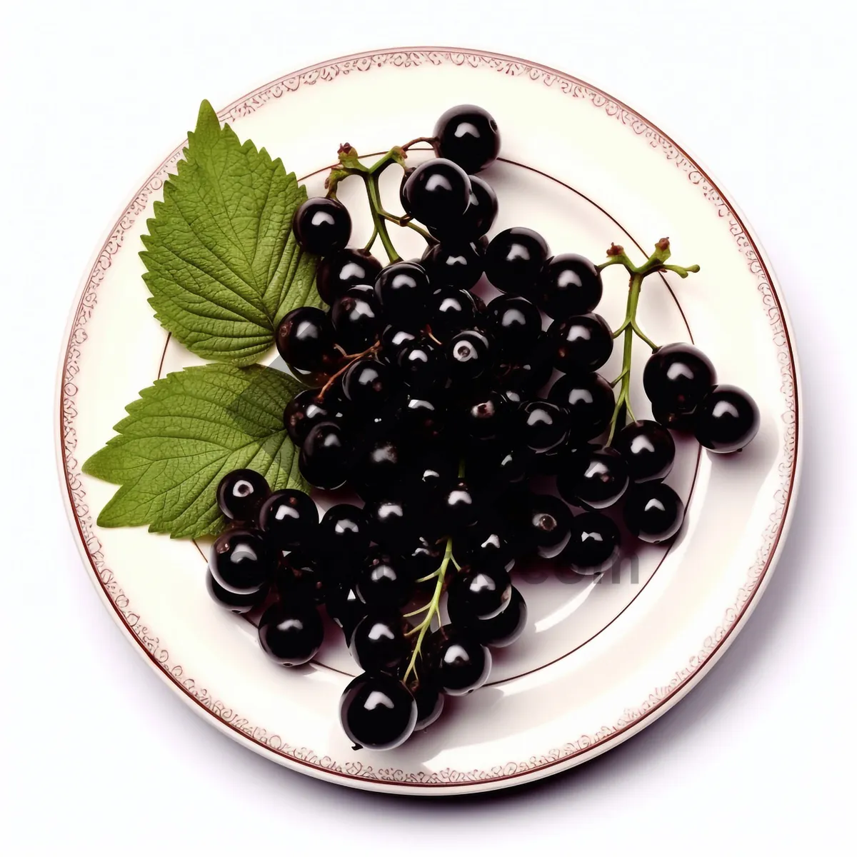 Picture of Fresh and Tasty Black Currant Dessert Close-Up