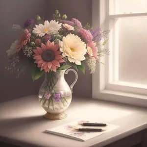 Pink Blossom Bouquet in Elegant Vase