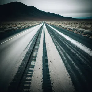 Scenic Drive with Endless Skyline on Desert Highway